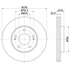 8DD 355 108-191 HELLA Гальмівний диск