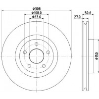 8DD 355 132-291 HELLA PAGID Гальмівний диск