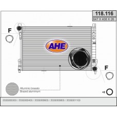 118.116 AHE Радіатор охолодження двигуна