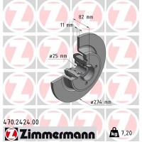 470.2424.00 ZIMMERMANN Гальмівний диск