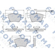 FO 918981 FOMAR Friction КомплеК т гальмівних колодок, дискове гальмо