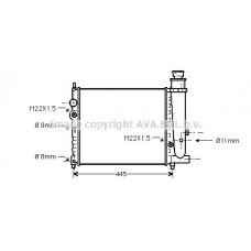 PE2073 AVA QUALITY COOLING Радіатор охолодження двигуна