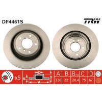 DF4461S TRW Гальмівний диск