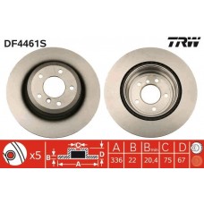 DF4461S TRW Гальмівний диск