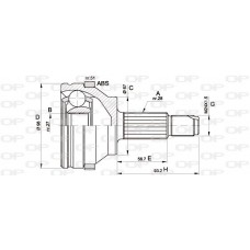 CVJ5358.10 OPEN PARTS Шарнирный комплект, Привідний вал