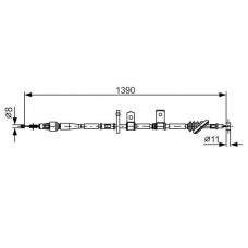 1 987 482 090 BOSCH Тросик, cтояночный тормоз