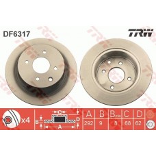 DF6317 TRW Гальмівний диск