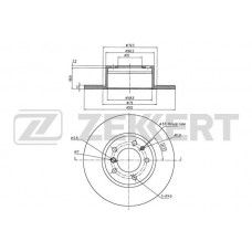 BS-5018 ZEKKERT Гальмівний диск