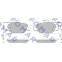FO 913581 FOMAR Friction КомплеК т гальмівних колодок, дискове гальмо