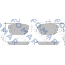 FO 913581 FOMAR Friction КомплеК т гальмівних колодок, дискове гальмо