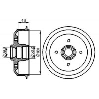 0986477015 BOSCH Гальмівний барабан