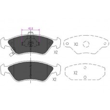 KBP-4009 KAVO PARTS Комплект гальмівних колодок дисковий гальм