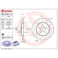 08.9734.1X BREMBO Гальмівний диск