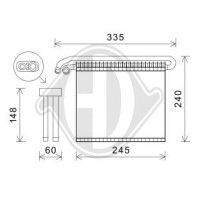 DCV1054 DIEDERICHS Випарник кондиціонера