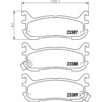 8DB 355 027-491 HELLA КомплеК т гальмівних колодок, дискове гальмо