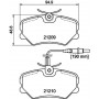 8DB 355 017-741 HELLA Комплект гальмівних колодок, дискове гальмо