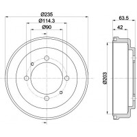 MBD272 MINTEX Гальмівний барабан