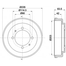 MBD272 MINTEX Гальмівний барабан