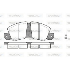 P1233.02 WOKING Комплект гальмівних колодок дисковий гальм