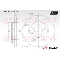 871534 MAXTECH Гальмівний диск