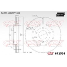 871534 MAXTECH Гальмівний диск