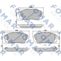 FO 241981 FOMAR Friction Комплект гальмівних колодок дисковий гальм