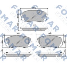 FO 241981 FOMAR Friction Комплект гальмівних колодок дисковий гальм