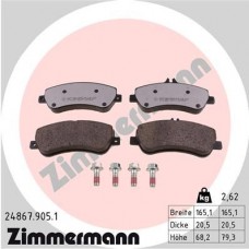 24867.905.1 ZIMMERMANN Комплект гальмівних колодок дисковий гальм