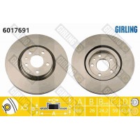 6017691 GIRLING Гальмівний диск