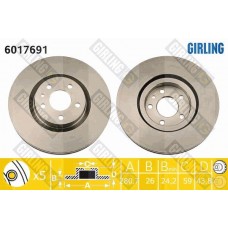 6017691 GIRLING Гальмівний диск