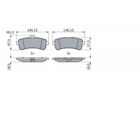 0 986 494 764 BOSCH Комплект гальмівних колодок дисковий гальм