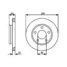 0 986 479 463 BOSCH Гальмівний диск