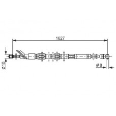 1 987 477 415 BOSCH Тросик, cтояночный тормоз