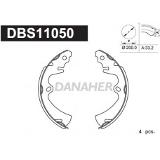 DBS11050 DANAHER Комплект гальмівних колодок