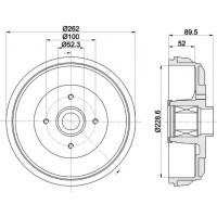 8DT 355 303-411 HELLA Гальмівний барабан