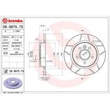 08.9975.75 BREMBO Гальмівний диск