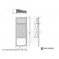 ADL142230 BLUE PRINT Повітряний фільтр