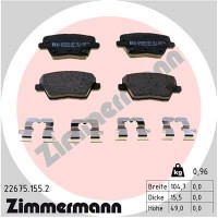 22675.155.2 ZIMMERMANN Комплект гальмівних колодок дисковий гальм