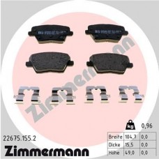 22675.155.2 ZIMMERMANN Комплект гальмівних колодок дисковий гальм