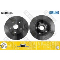 6040034 GIRLING Гальмівний диск