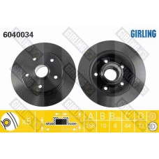 6040034 GIRLING Гальмівний диск