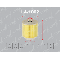 Повітряний фільтр LYNXauto LA-1062