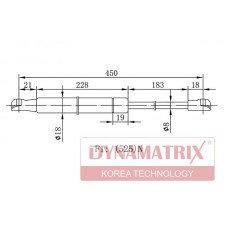 DGS015496 DYNAMATRIX Газова пружина кришка багажника
