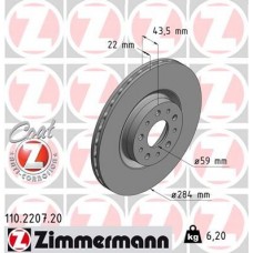 110.2207.20 ZIMMERMANN Гальмівний диск