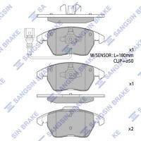 SP1692 Hi-Q Комплект гальмівних колодок дисковий гальм