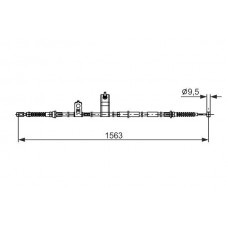 1 987 482 897 BOSCH Тросик, cтояночный тормоз