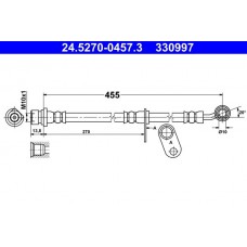24.5270-0457.3 ATE Гальмівний шланг