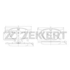 BS-1947 ZEKKERT Комплект гальмівних колодок дисковий гальм