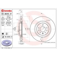 09.8649.51 BREMBO Гальмівний диск