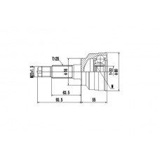 DCV827001 DYNAMATRIX Шарнирный комплект, Привідний вал